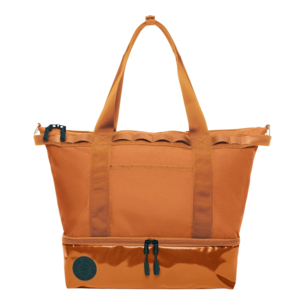 X Large Expandable Big Orange Tote Bag Weekender - Picture 2 of 16